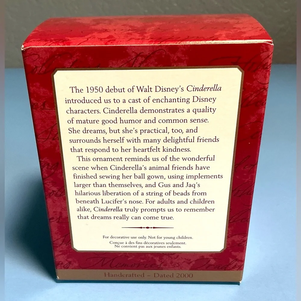 Hallmark Keepsake Ornament “Dressing Cinderella” 2000 NIB 50th Anniversary
